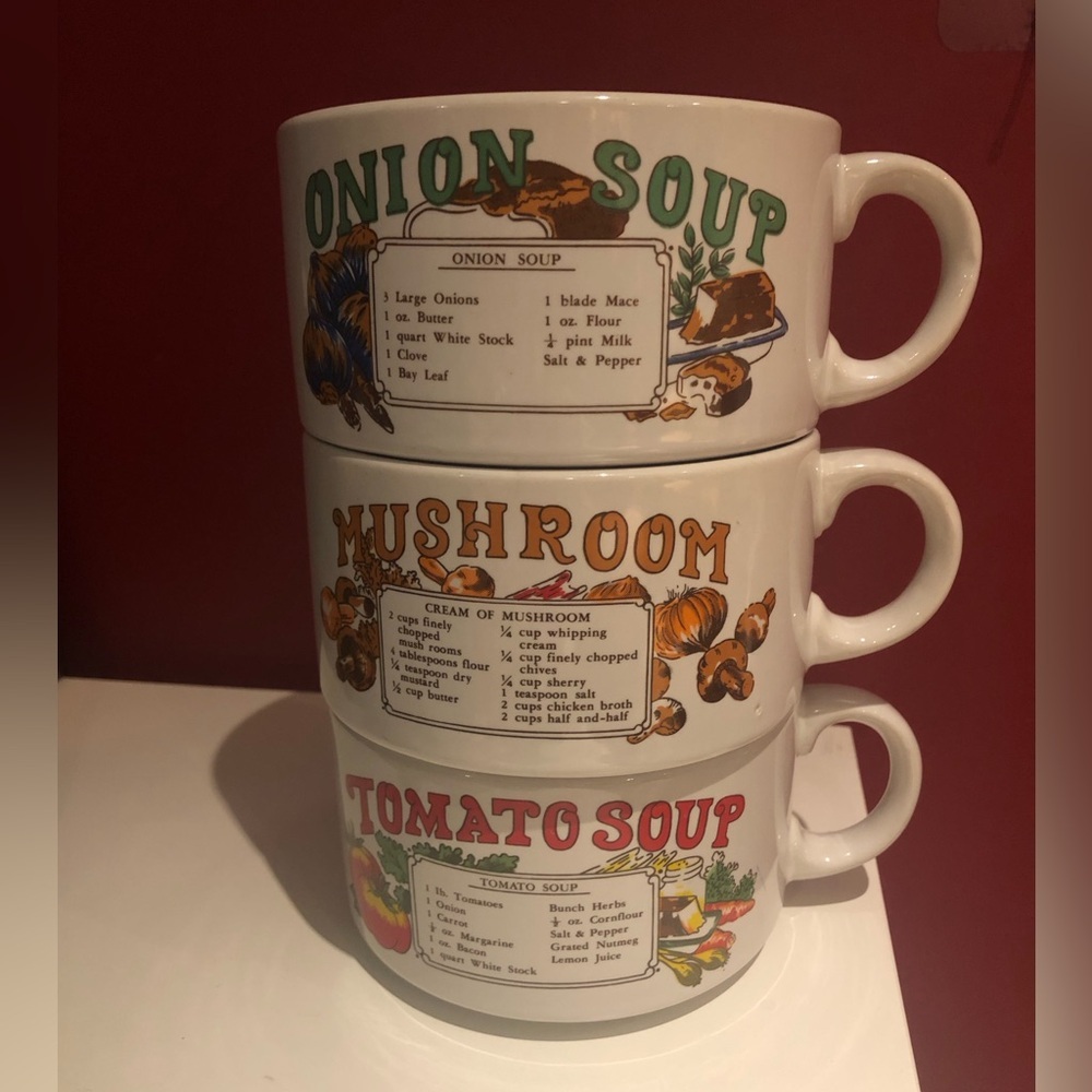 Soup Bowl Mugs set of 3